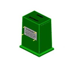 PPB2TVG-ESS Essential Energy tall green vented pillar with sign 400490
